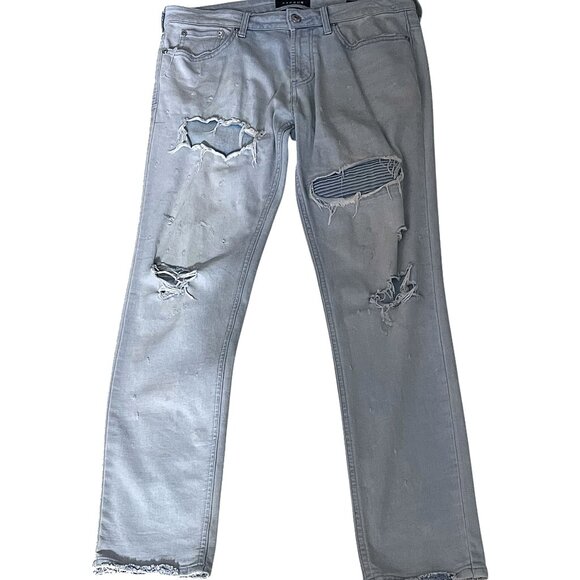 PACSUN Active Stretch Skinny Jeans – Light Wash Distressed | Men’s 32x30 - Picture 1 of 5